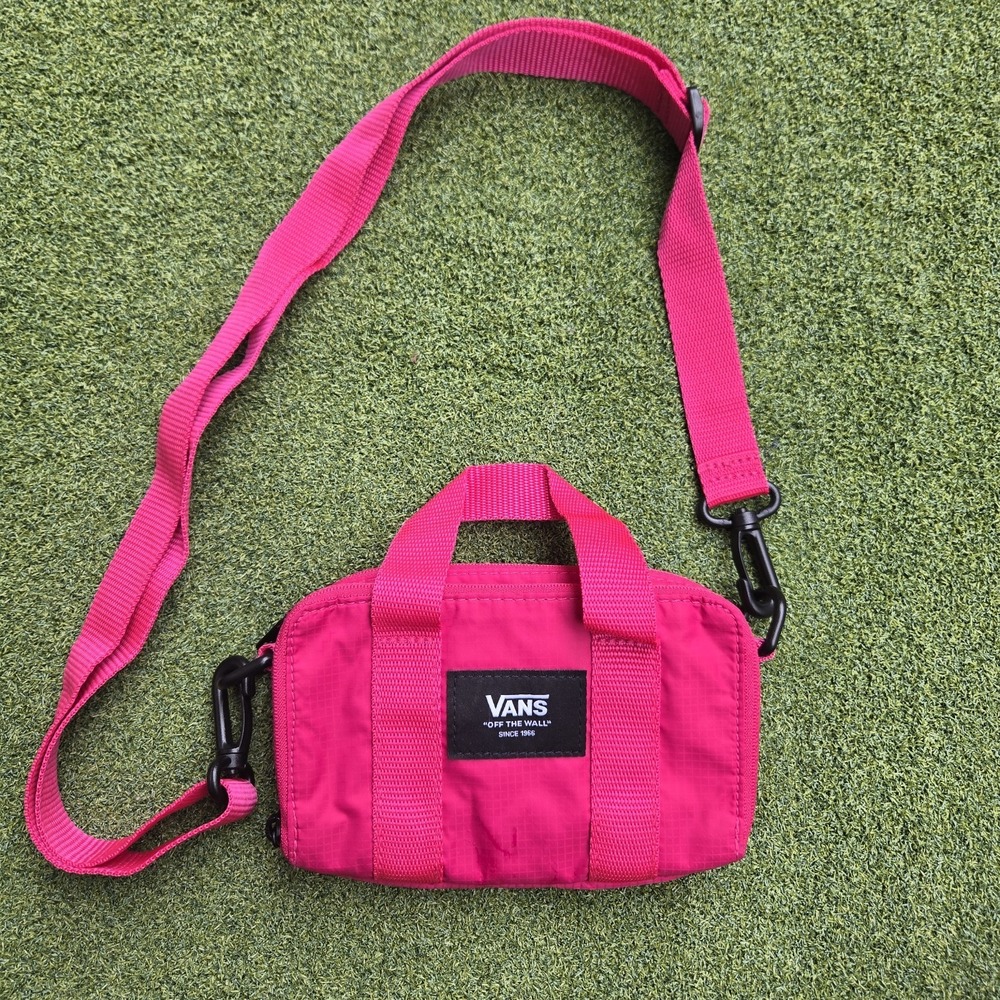Vans "Off The Wall" Block Wallet Crossbody Carry All Bag Pink - Picture 2 of 13